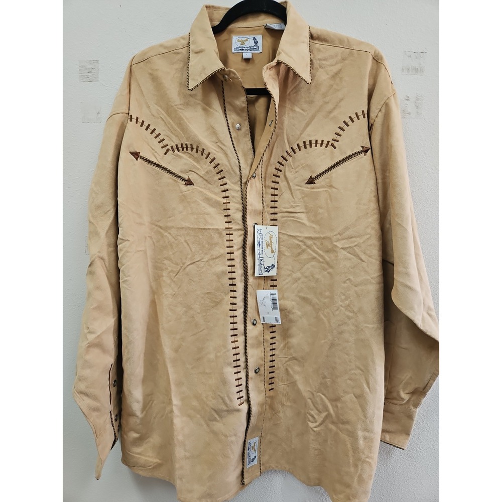Vtg Panhandle Slim Men's Large Retro Cowboy Snap Western Shirt Embroidered NWT